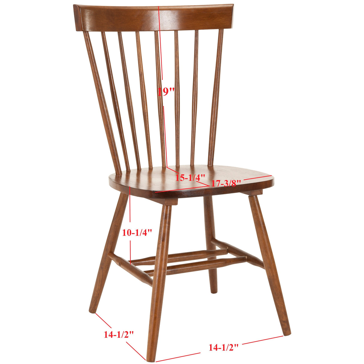 SAFAVIEH Suhair Spindle Farmhouse Dining Chair (Set of 2) - 20.5" x 21" x 36" - 21Wx21Dx36H