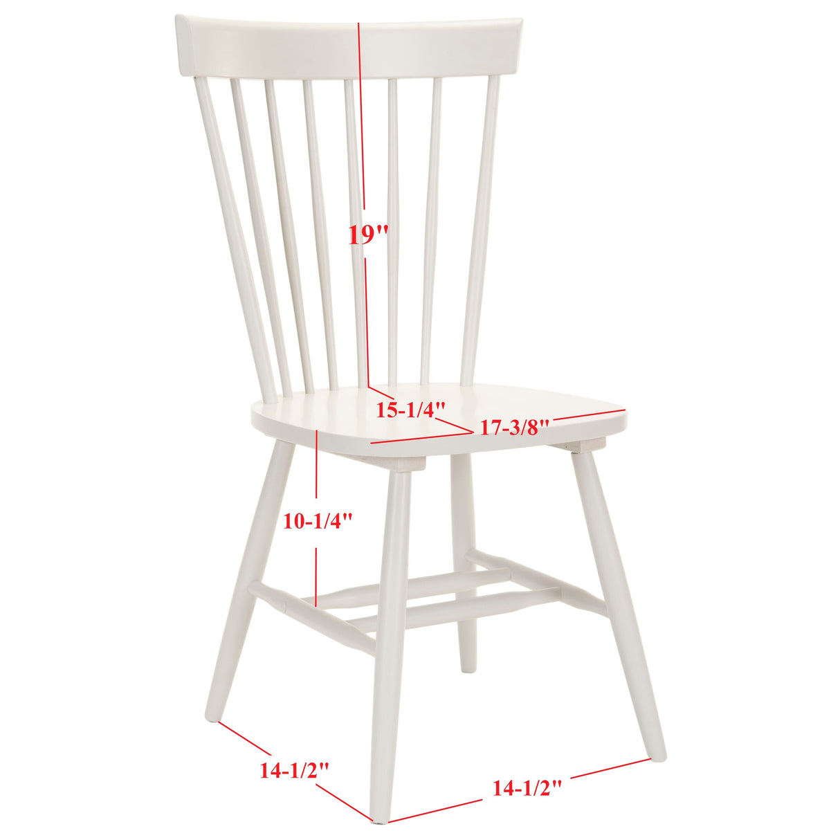 SAFAVIEH Suhair Spindle Farmhouse Dining Chair (Set of 2) - 20.5" x 21" x 36" - 21Wx21Dx36H