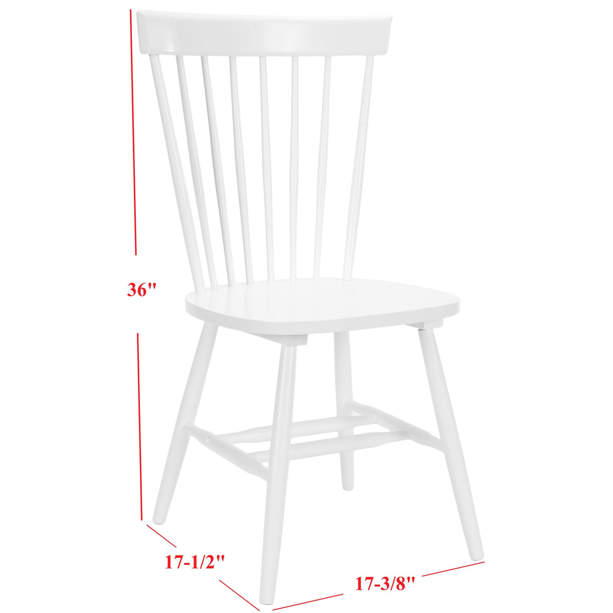 SAFAVIEH Suhair Spindle Farmhouse Dining Chair (Set of 2) - 20.5" x 21" x 36" - 21Wx21Dx36H