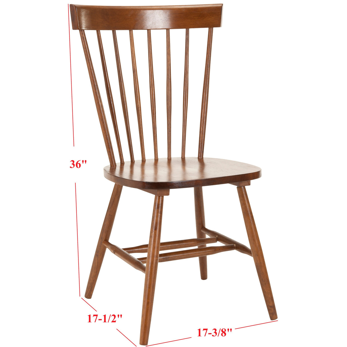 SAFAVIEH Suhair Spindle Farmhouse Dining Chair (Set of 2) - 20.5" x 21" x 36" - 21Wx21Dx36H