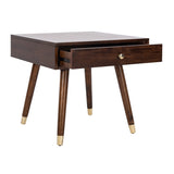 SAFAVIEH Sunny Mid-Century Gold Cap End Table - 24" x 24" x 22.3" - 24Wx24Dx22H