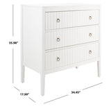 SAFAVIEH Susana White 3-Drawer Chest