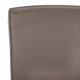 SAFAVIEH Suzie Parsons Brown Marbled Leather Dining Chair (Set of 2) - 20.3" x 24.8" x 39.4" - 20Wx25Dx39H