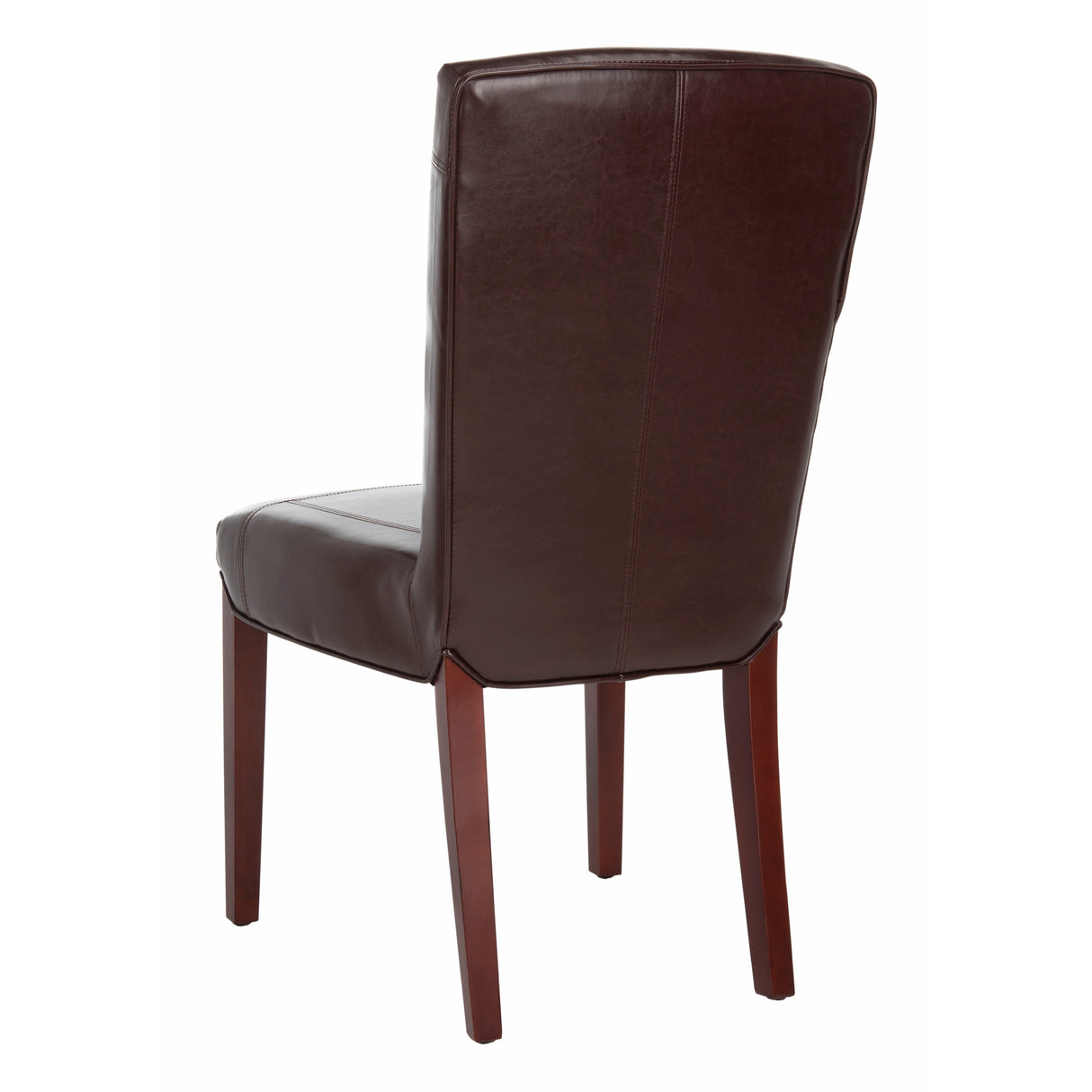 SAFAVIEH Suzie Parsons Brown Marbled Leather Dining Chair (Set of 2) - 20.3" x 24.8" x 39.4" - 20Wx25Dx39H