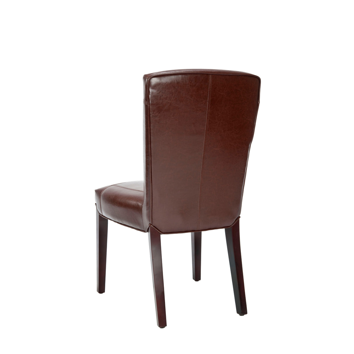 SAFAVIEH Suzie Parsons Brown Marbled Leather Dining Chair (Set of 2) - 20.3" x 24.8" x 39.4" - 20Wx25Dx39H