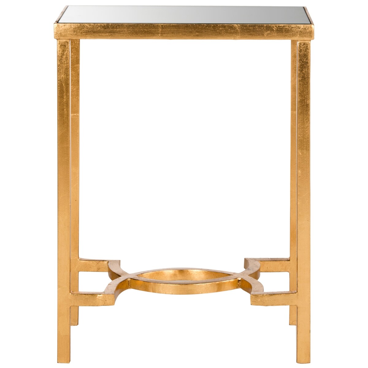 SAFAVIEH Sydell Antique Gold Leaf End Table - 16" x 10" x 22.1" - 16Wx10Dx22H