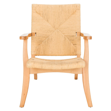 SAFAVIEH Takeyuki Natural Accent Chair - 33.5" x 24" x 31.9" - 33Wx24Dx32H