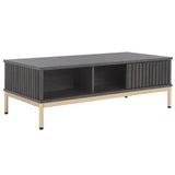 SAFAVIEH Tamayo 2-Door Storage Coffee Table - 43.7 In. W x 21.5 In. D x 15.4 In. H - 44Wx21Dx15H