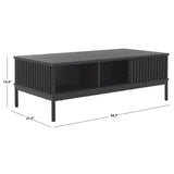 SAFAVIEH Tamayo 2-Door Storage Coffee Table - 43.7 In. W x 21.5 In. D x 15.4 In. H - 44Wx21Dx15H