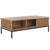 SAFAVIEH Tamayo 2-Door Storage Coffee Table - 43.7 In. W x 21.5 In. D x 15.4 In. H - 44Wx21Dx15H