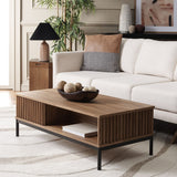 SAFAVIEH Tamayo 2-Door Storage Coffee Table - 43.7 In. W x 21.5 In. D x 15.4 In. H - 44Wx21Dx15H