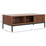 SAFAVIEH Tamayo 2-Door Storage Coffee Table - 43.7 In. W x 21.5 In. D x 15.4 In. H - 44Wx21Dx15H