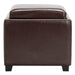 SAFAVIEH Tamie Tray Cordovan Leather Storage Ottoman