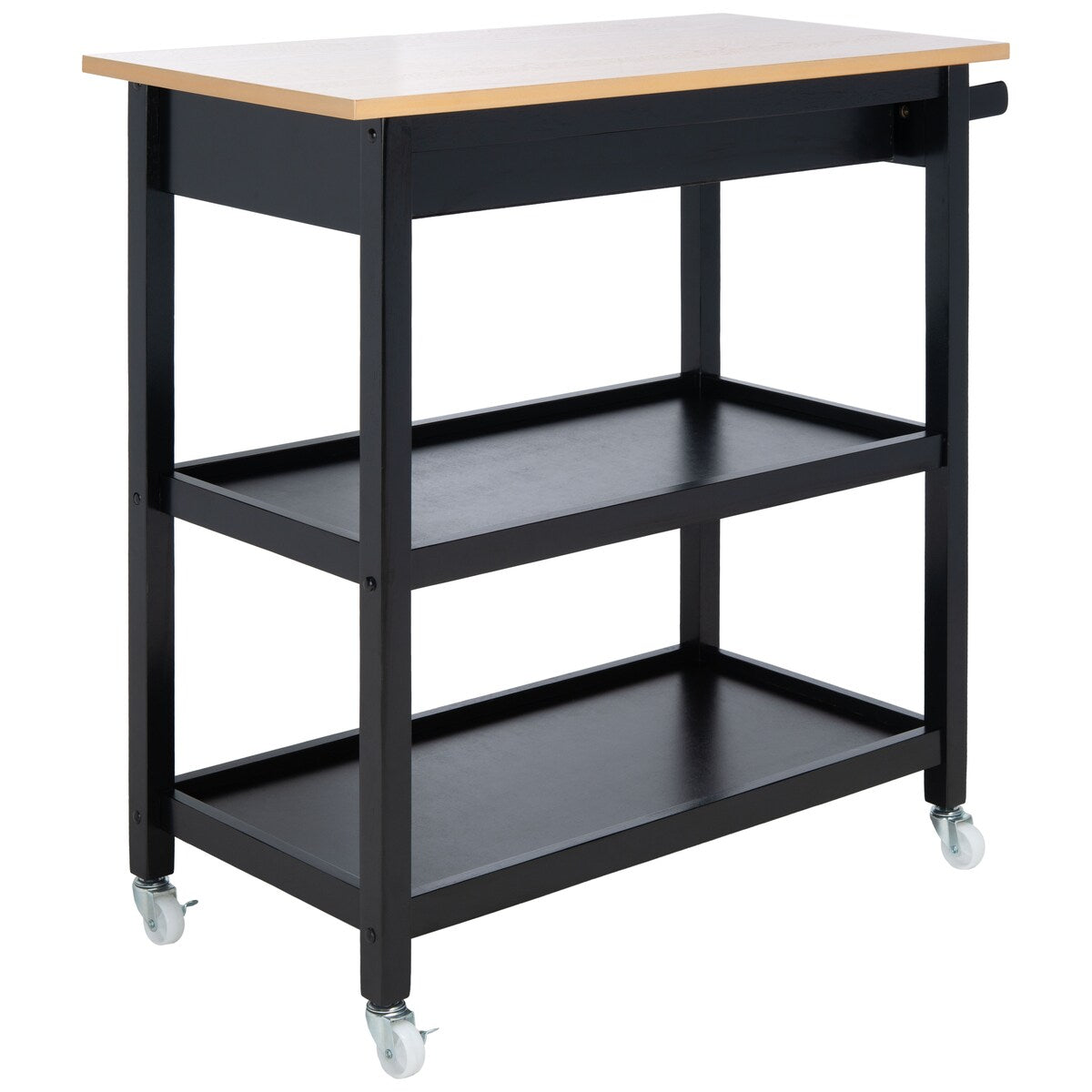 SAFAVIEH Tania 1-Drawer 2-Shelf Kitchen Bar Cart with Wheels - 39" W x 17.7" L x 36.2" H - 39Wx18Dx36H