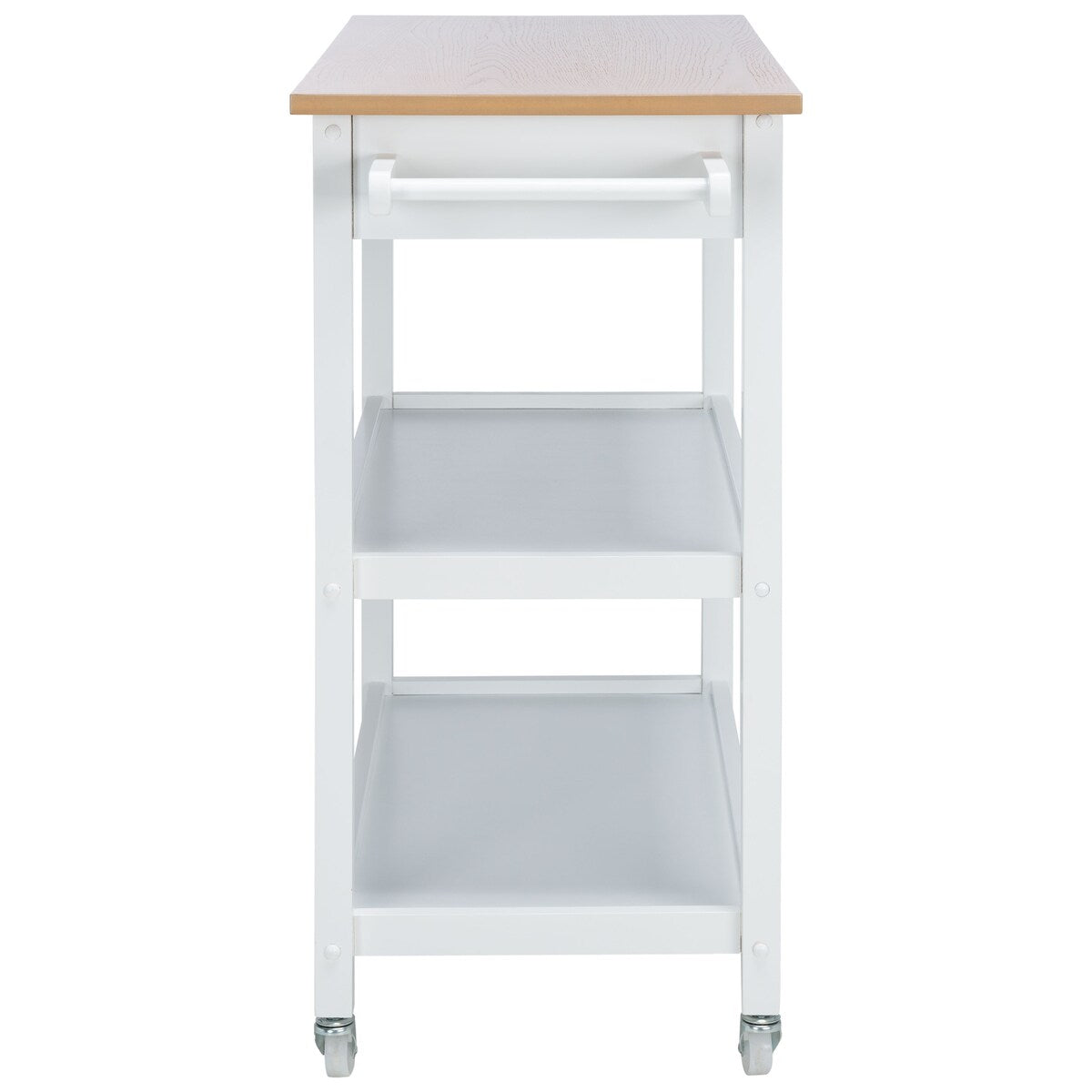 SAFAVIEH Tania 1-Drawer 2-Shelf Kitchen Bar Cart with Wheels - 39" W x 17.7" L x 36.2" H - 39Wx18Dx36H