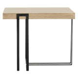 SAFAVIEH Tanya Mid-Century Modern Light Grey / Black End Table - 22" x 22" x 18" - 22Wx22Dx18H