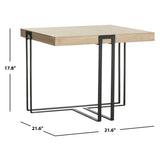 SAFAVIEH Tanya Mid-Century Modern Light Grey / Black End Table - 22" x 22" x 18" - 22Wx22Dx18H