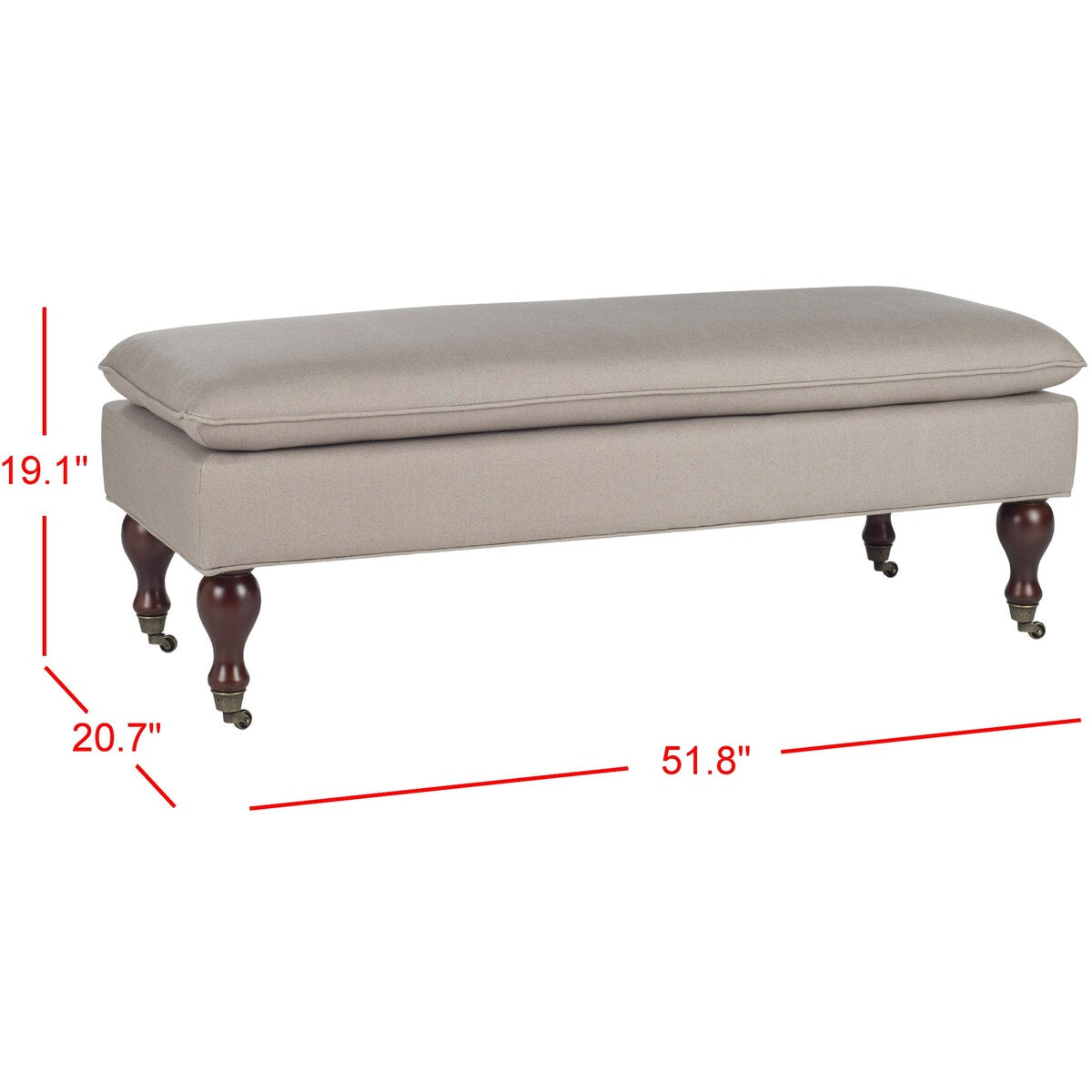 SAFAVIEH Tari Linen Pillowtop Ottoman