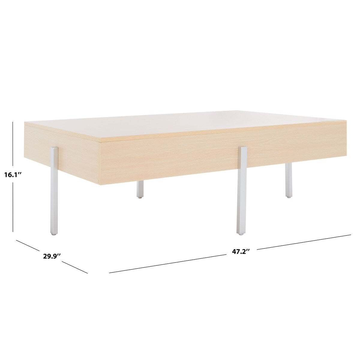 SAFAVIEH Tawnee Coffee Table - 47" W x 30" D x 16" H - 47Wx30Dx16H