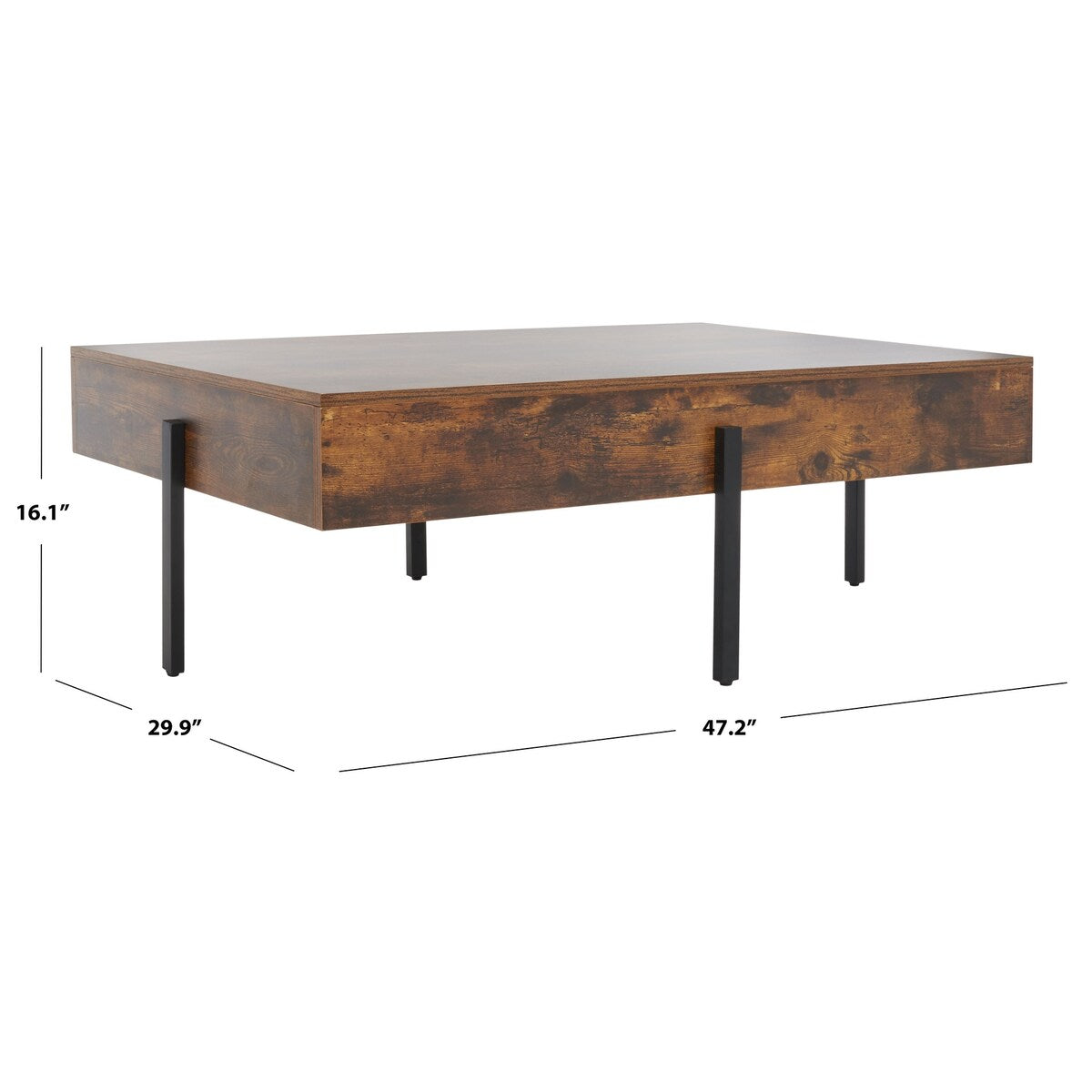 SAFAVIEH Tawnee Coffee Table - 47" W x 30" D x 16" H - 47Wx30Dx16H