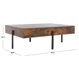 SAFAVIEH Tawnee Coffee Table - 47" W x 30" D x 16" H - 47Wx30Dx16H