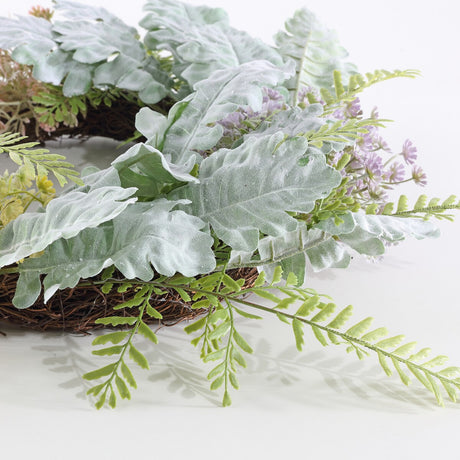 SAFAVIEH Teena Faux 21-inch Chrysanthemum & Dusty Miller Wreath