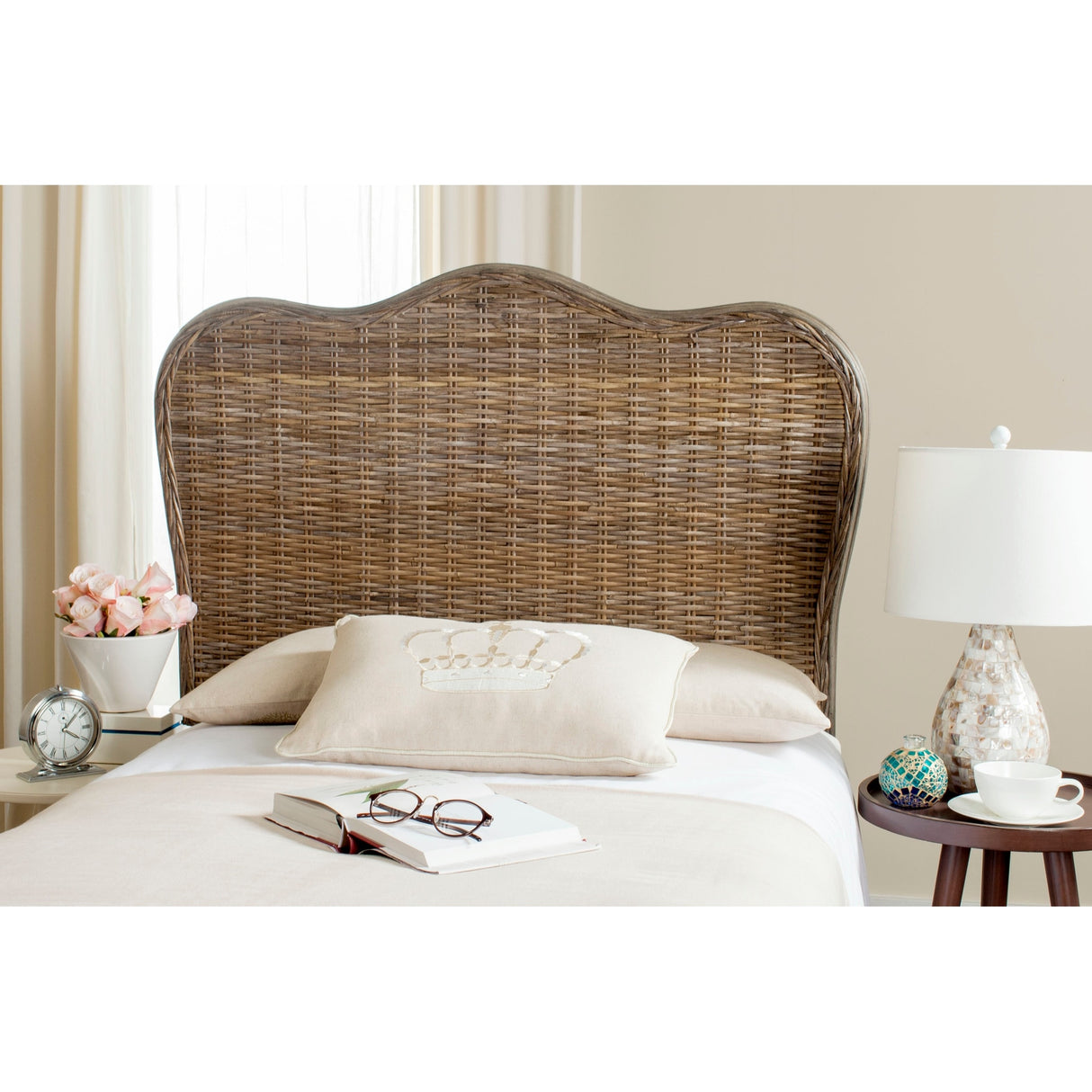 SAFAVIEH Tefta Grey Full Size Headboard