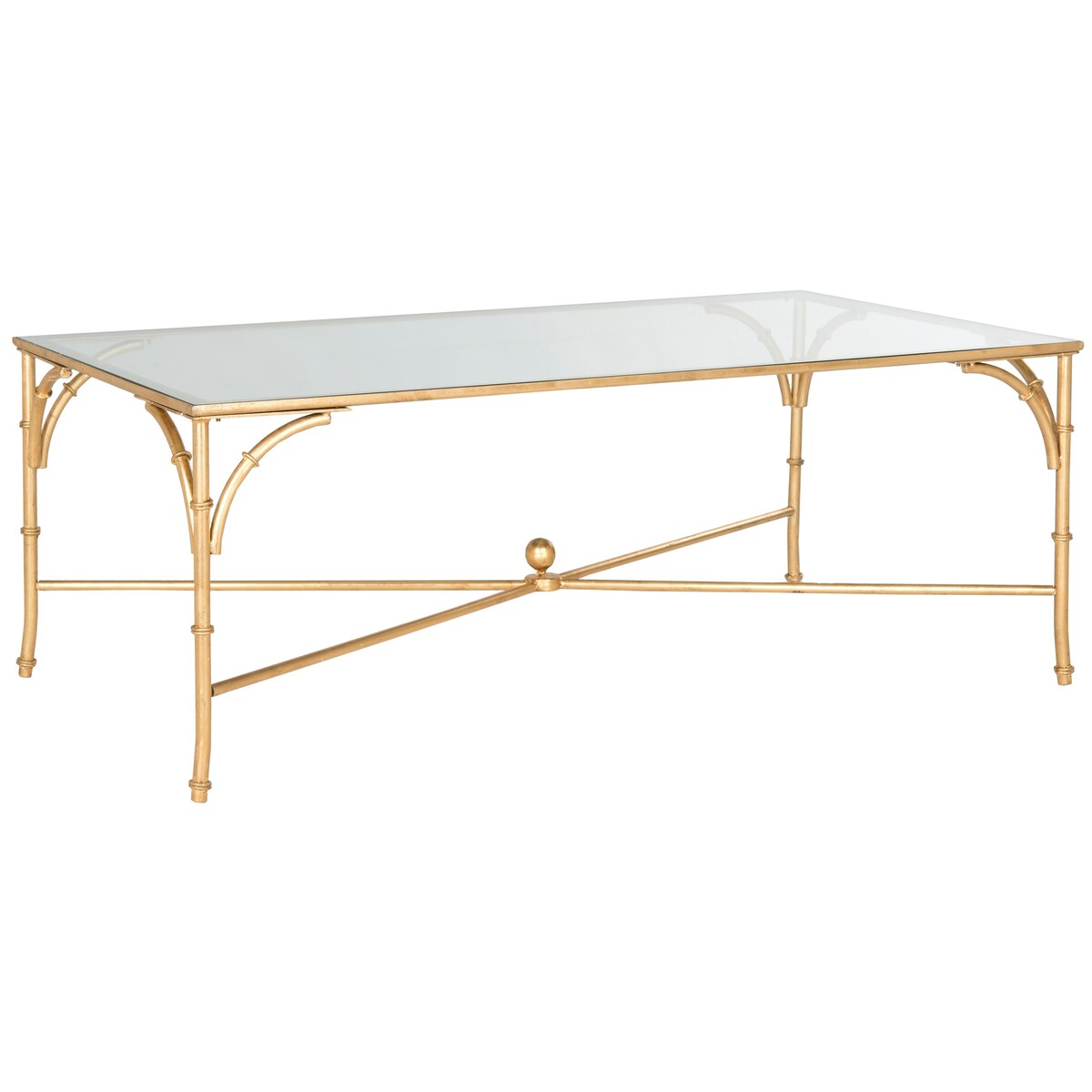 SAFAVIEH Telke Gold Coffee Table - 50" x 26" x 18" - 50Wx26Dx18H