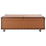 SAFAVIEH Terese Coffee Table Storage Trunk with Wine Rack - 47.2" W x 23.6" L x 15.4" H - 47Wx24Dx15H