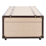 SAFAVIEH Terese Coffee Table Storage Trunk with Wine Rack - 47.2" W x 23.6" L x 15.4" H - 47Wx24Dx15H