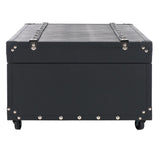 SAFAVIEH Terese Coffee Table Storage Trunk with Wine Rack - 47.2" W x 23.6" L x 15.4" H - 47Wx24Dx15H