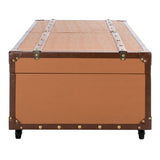 SAFAVIEH Terese Coffee Table Storage Trunk with Wine Rack - 47.2" W x 23.6" L x 15.4" H - 47Wx24Dx15H