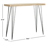 SAFAVIEH Terezija Mid-Century Wood Console Table - 39.4" x 11.8" x 31" - 39Wx12Dx31H