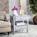 SAFAVIEH Terri Two Drawer White Nightstand