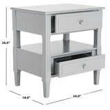 SAFAVIEH Terri Two Drawer White Nightstand