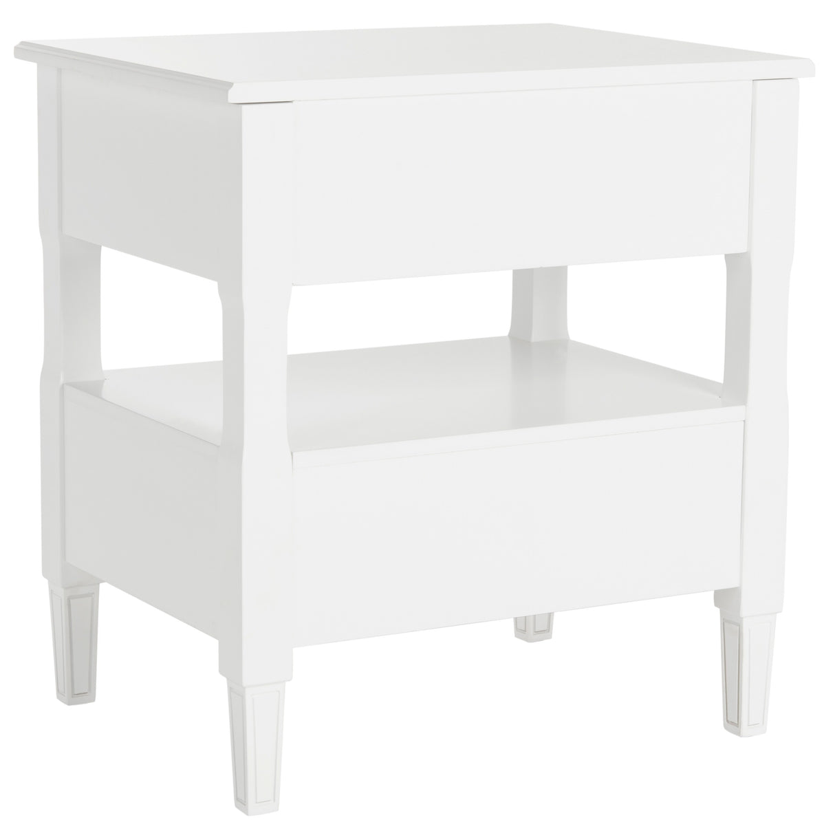 SAFAVIEH Terri Two Drawer White Nightstand