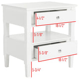 SAFAVIEH Terri Two Drawer White Nightstand