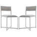 SAFAVIEH Terrie Grey Chrome Side Chair - 18Wx21Dx32H