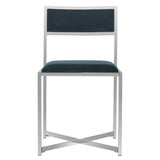 SAFAVIEH Terrie Grey Chrome Side Chair - 18Wx21Dx32H