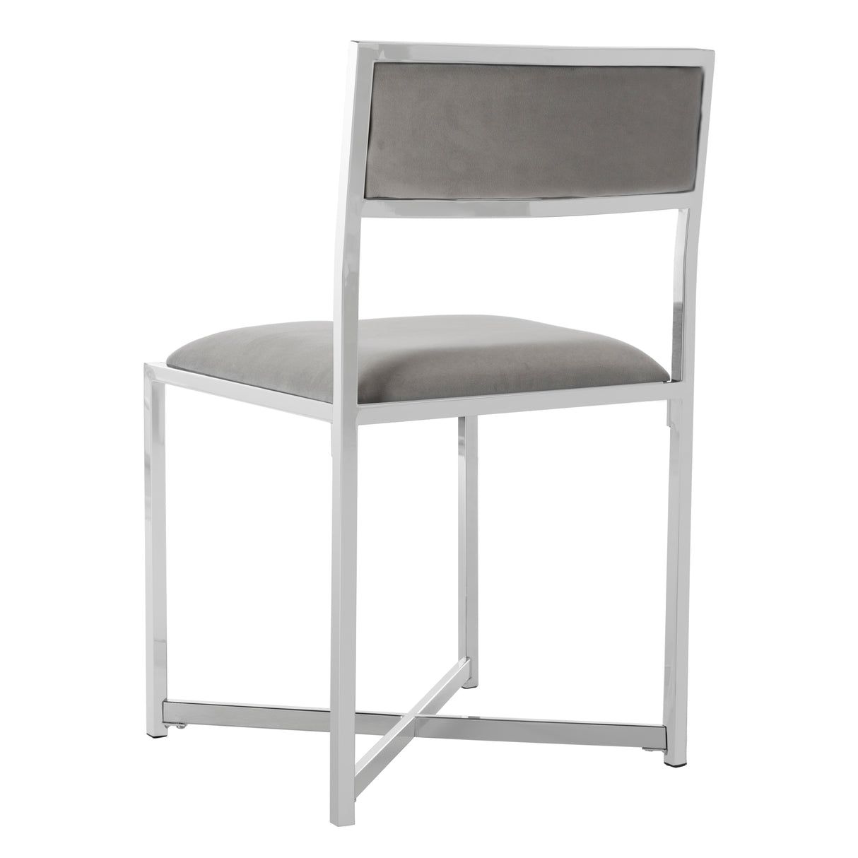 SAFAVIEH Terrie Grey Chrome Side Chair - 18Wx21Dx32H