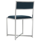 SAFAVIEH Terrie Grey Chrome Side Chair - 18Wx21Dx32H