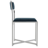 SAFAVIEH Terrie Grey Chrome Side Chair - 18Wx21Dx32H