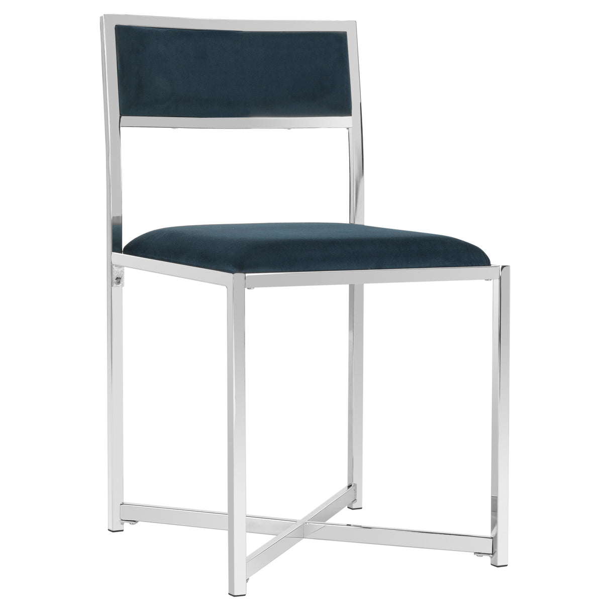 SAFAVIEH Terrie Grey Chrome Side Chair - 18Wx21Dx32H