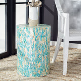 SAFAVIEH Tessie Mosaic Round Accent Table - 13.8" W x 13.8" L x 19.7" H - 14Wx14Dx20H