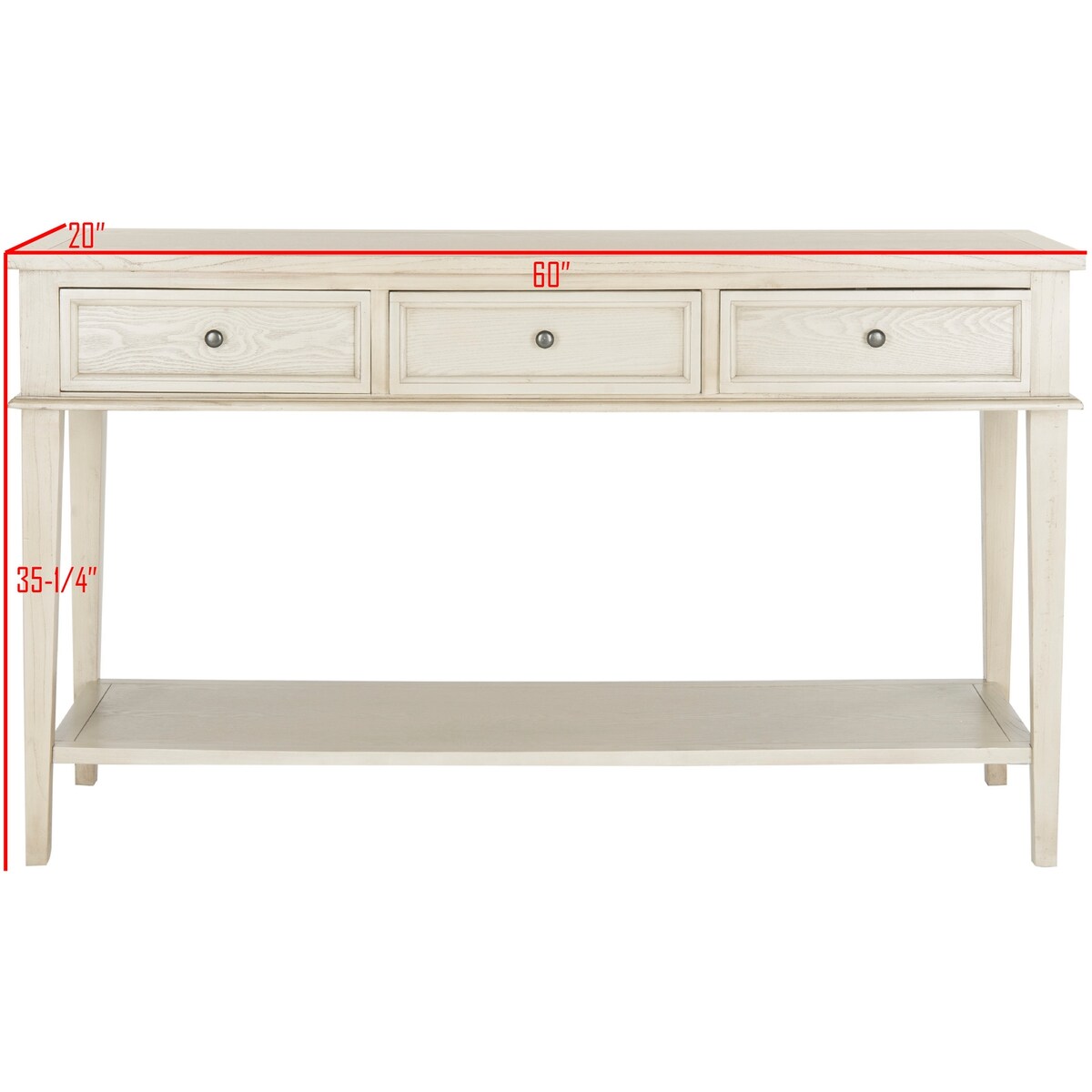 SAFAVIEH Thea Sepia Console - 60" x 20" x 35.4" - 60Wx20Dx35H