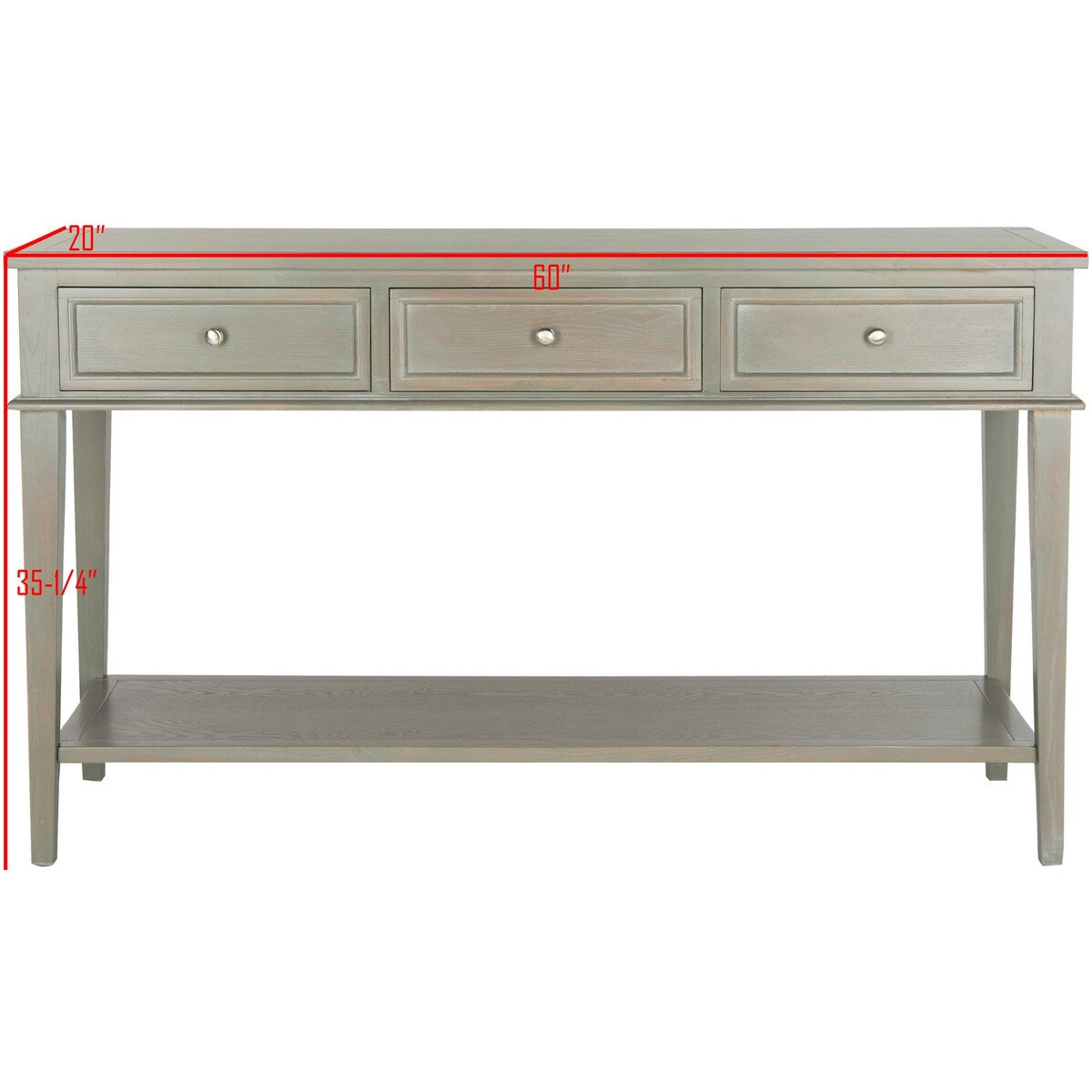 SAFAVIEH Thea Sepia Console - 60" x 20" x 35.4" - 60Wx20Dx35H