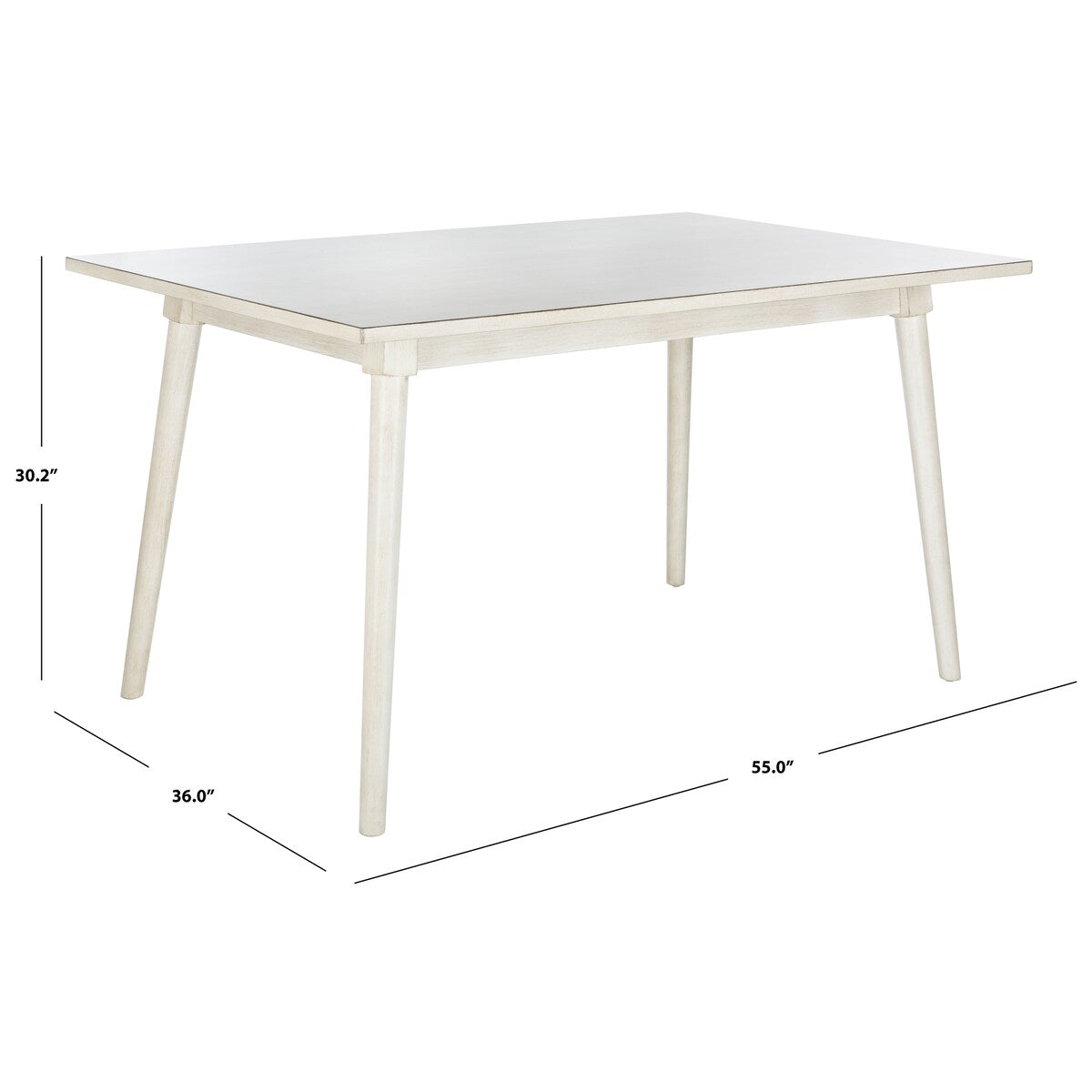 SAFAVIEH Theobalda Rectangle Dining Table - 55" x 36" x 30.3" - 55Wx36Dx30H