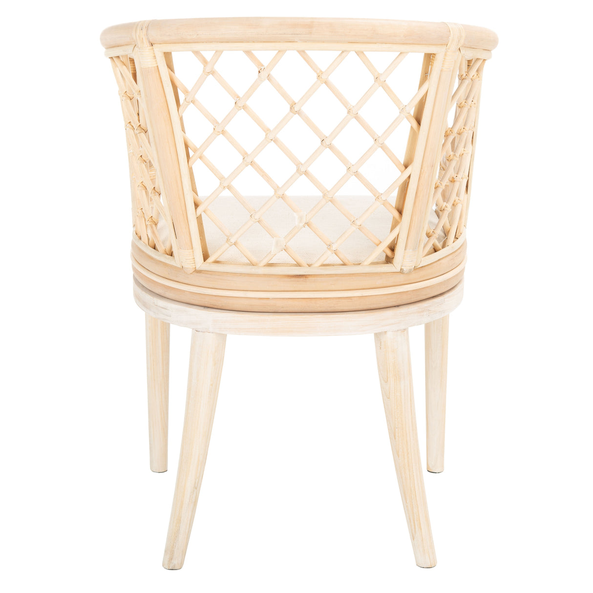 SAFAVIEH Theona Rattan Lattice Arm Chair - 22.3" W x 23" L x 31.3" H - 22Wx23Dx31H