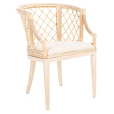 SAFAVIEH Theona Rattan Lattice Arm Chair - 22.3" W x 23" L x 31.3" H - 22Wx23Dx31H