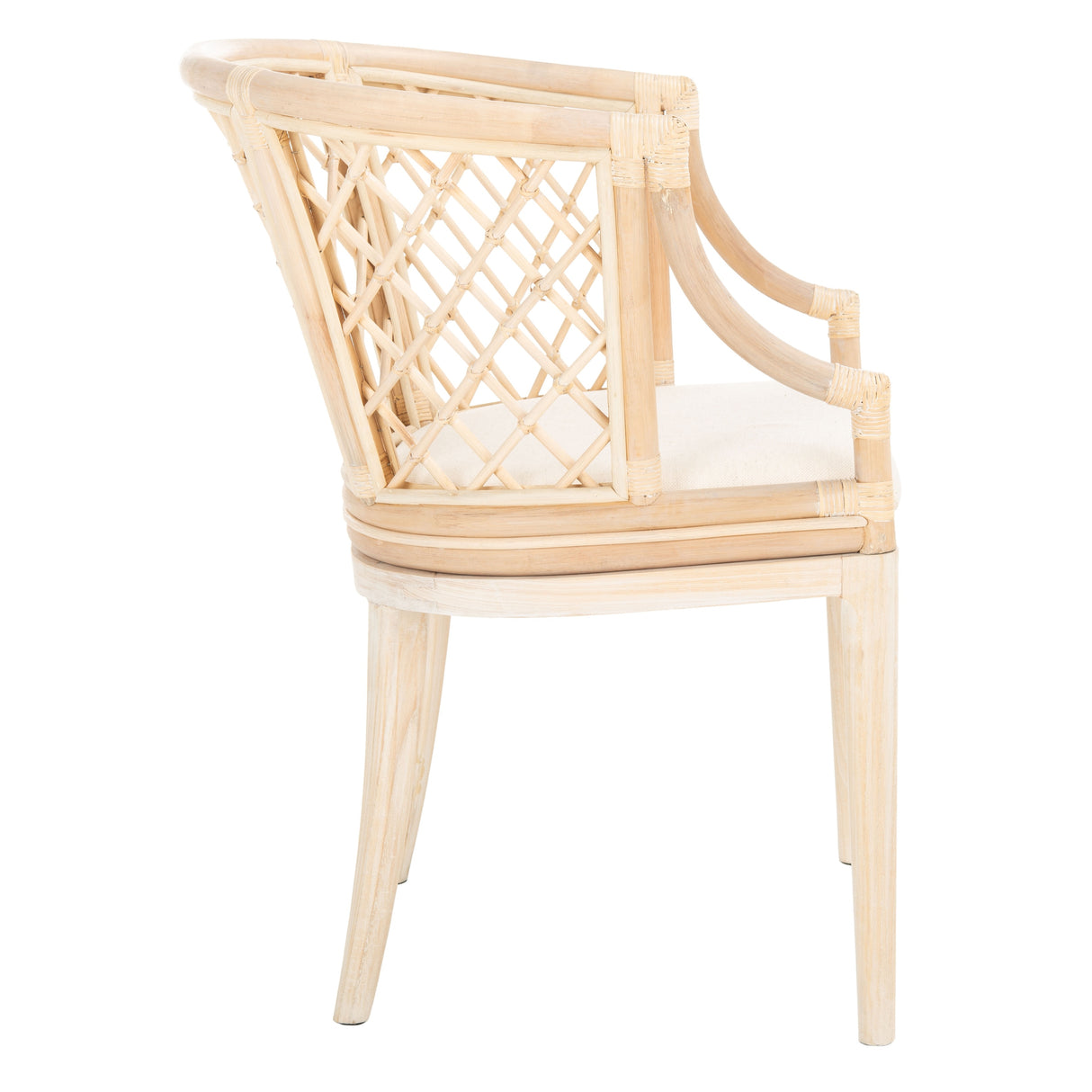 SAFAVIEH Theona Rattan Lattice Arm Chair - 22.3" W x 23" L x 31.3" H - 22Wx23Dx31H